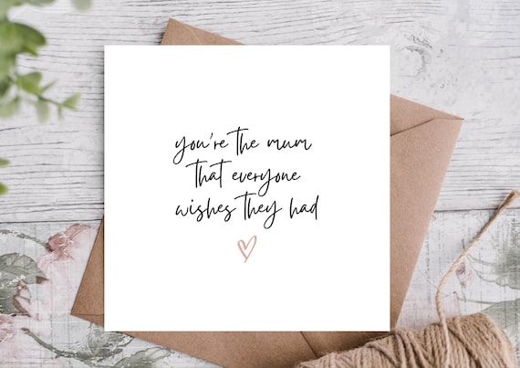 Happy Mother's Day Card - Heartfelt Mum Appreciation (Kraft Envelope)
