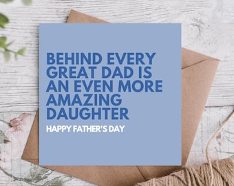 Funny Father's Day Card | Daughter Gift