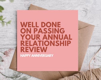 Annual Relationship Review Funny Anniversary Card
