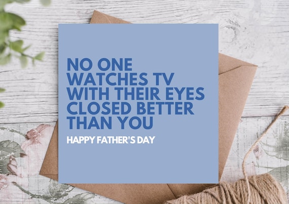 Funny Father's Day Card: TV Humor Card for Dad