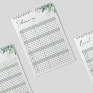 Smart Panda Familienkalender 2025-2026 - Wandplaner 30x40cm Mit Klebezetteln