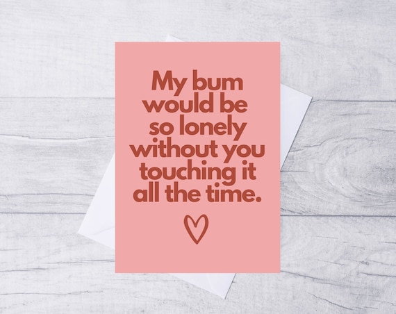 Funny Valentine's Day Card: Recycled A5 Card