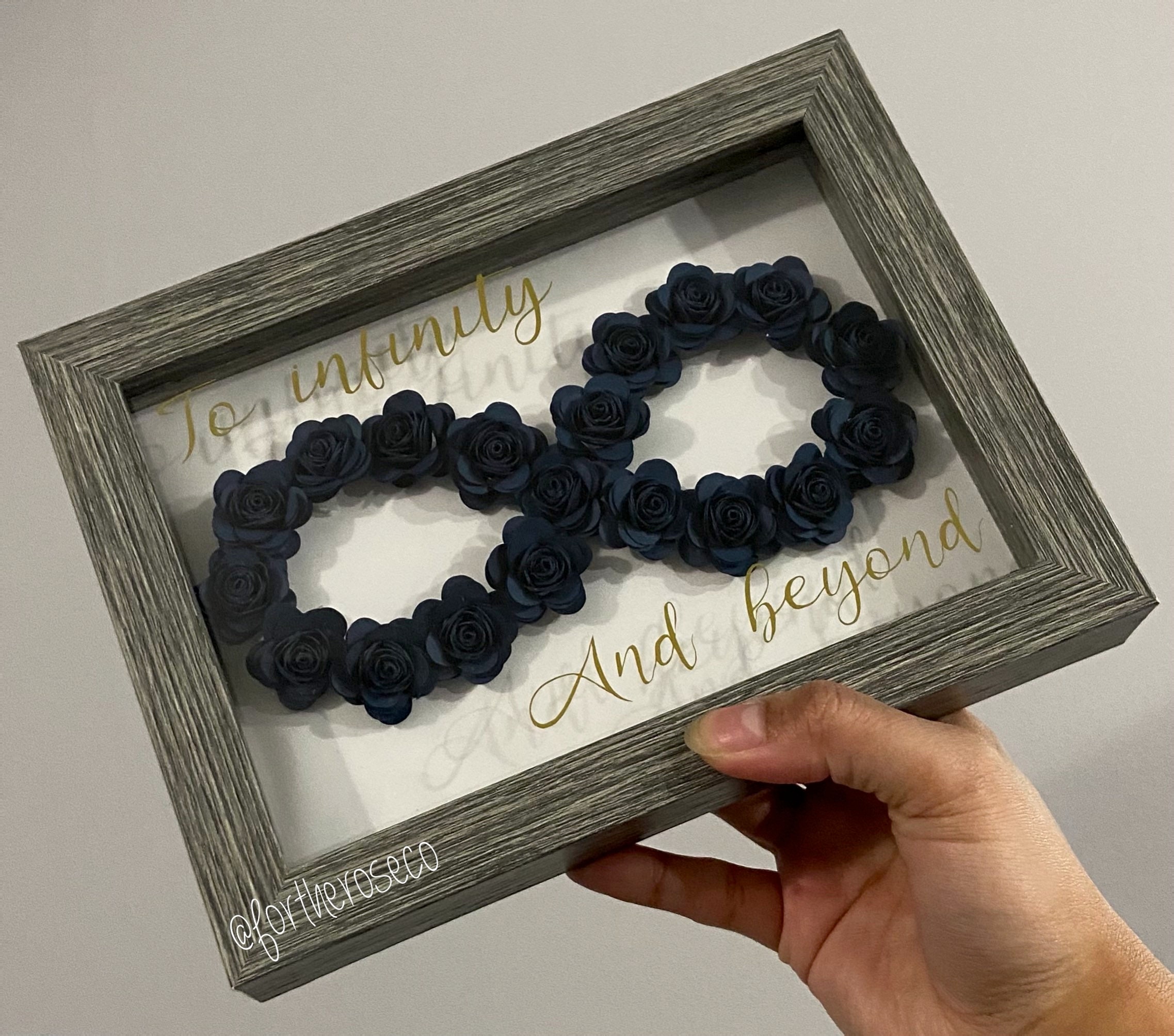 Infinity Flower Shadow Box Handmade Gift Customized Gift Etsy UK