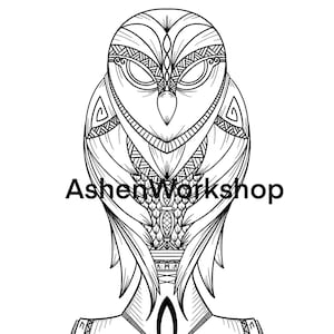 Nordic Owl and Mjolnir/Viking Art/Digital Download