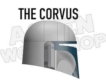 The Corvus - Custom Mandalorian Helmet - 3D Print File STL