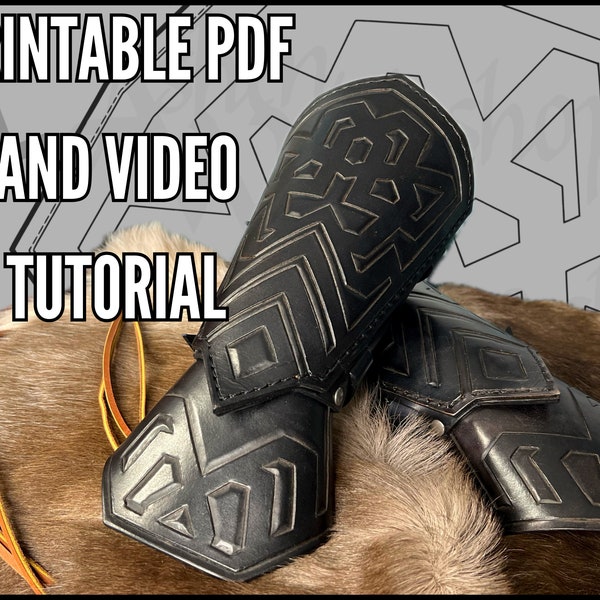 Oakenshield Bracers Leather Armor Pattern PDF | Inspired by Tolkien's Legacy | DIY Crafting