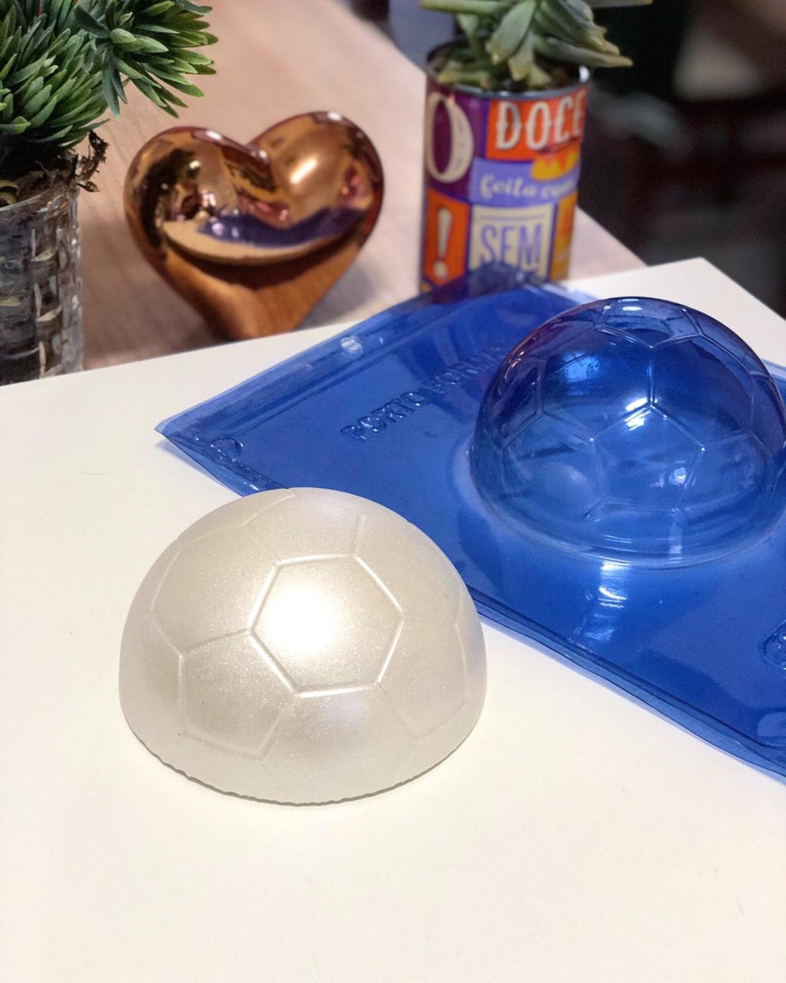 Soccer Ball 300 gr. Mold 3 pieces breakable chocolate mold Etsy