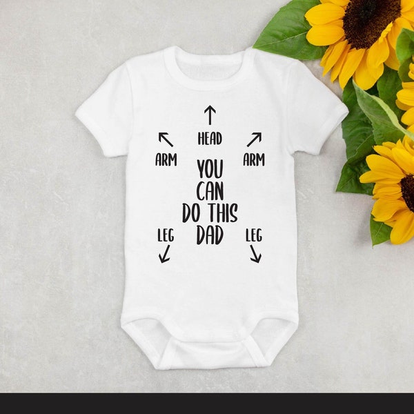 You Can Do This | Dad | Instructions | Funny | Sarcastic | Baby | Newborn | Onesie | Onesies | Babyshower | Gifts | New Parents | SVG