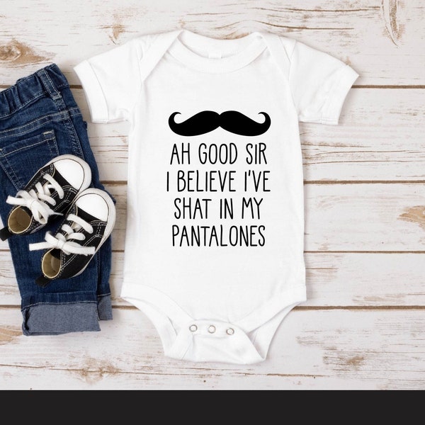 Cache-couche rigolo pour bébé | Ah, monsieur, je crois que j'ai craqué dans mon pantalon | Bébé garçon | Faire-part de grossesse | Moustache | Baby Shower | SVG