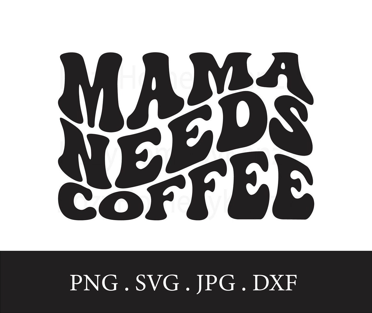 Mama Needs Coffee (black leopard) Sticker