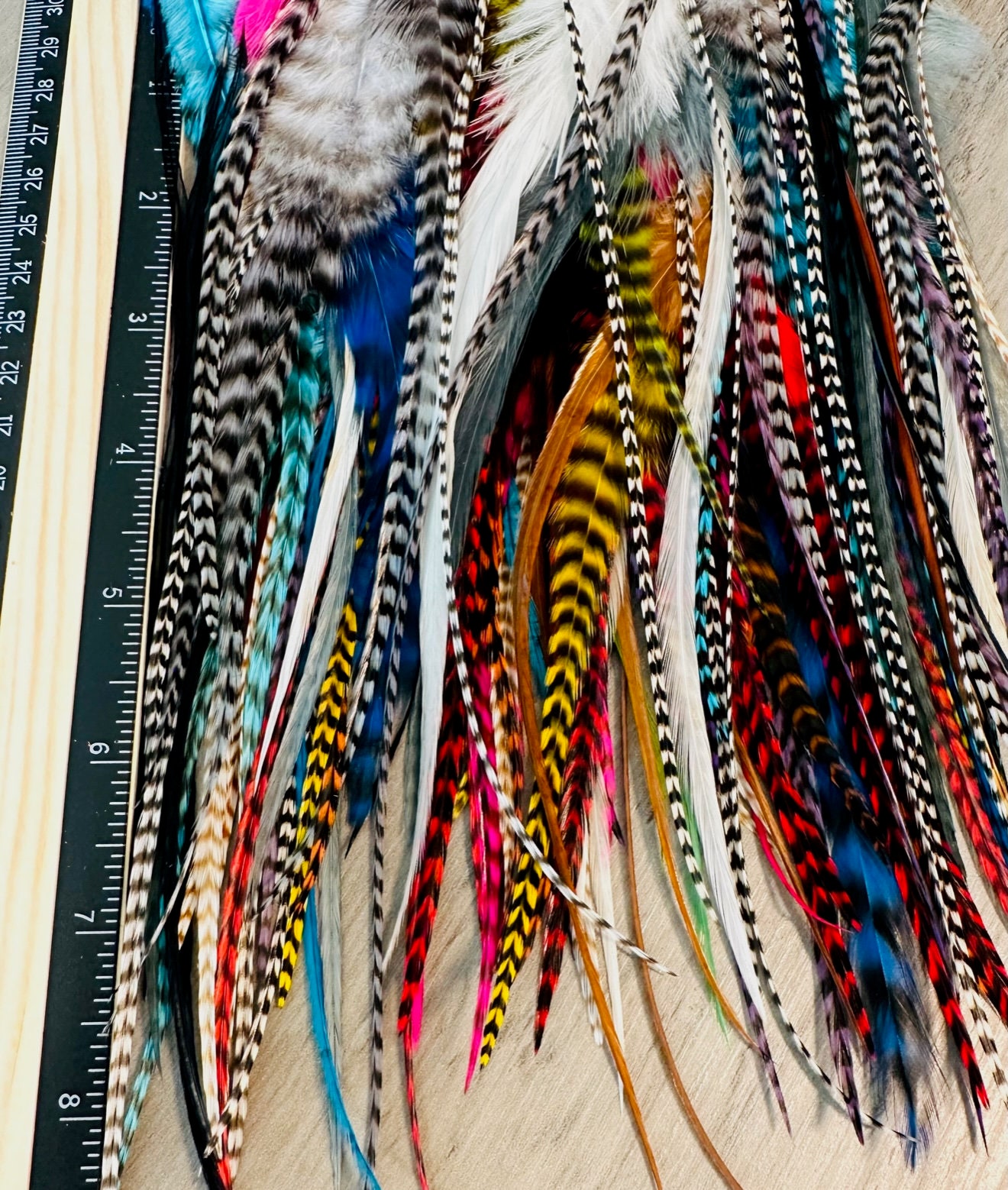 CUSTOM Pack Feather Hair Extensions - CHOOSE the Colors - 10 Real ...