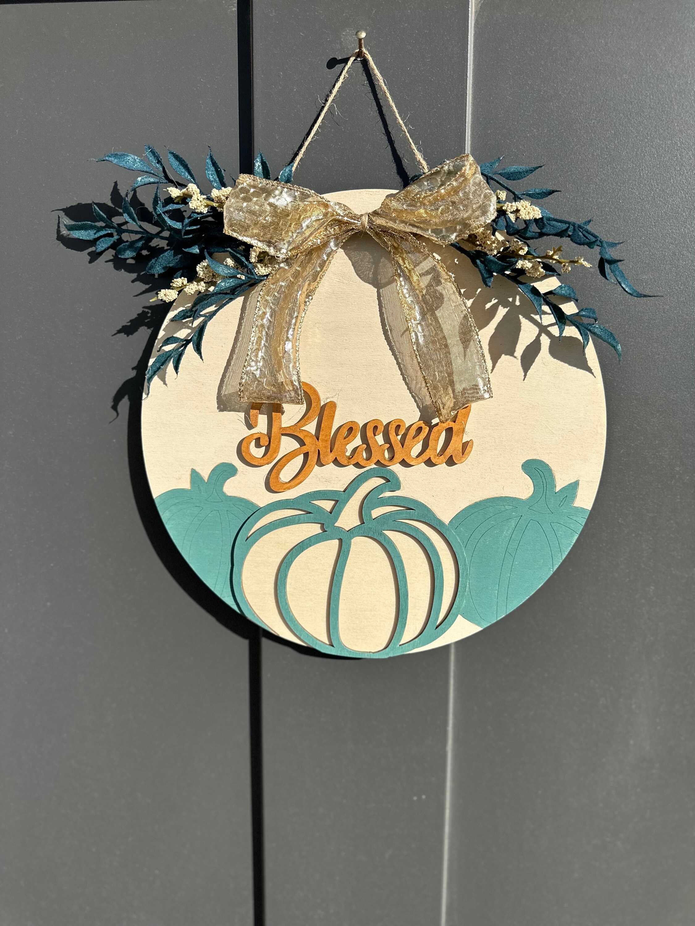 Blessed Fall Sign - Wall Decor - Door Sign - Fall - Wood Round Sign 11 ...
