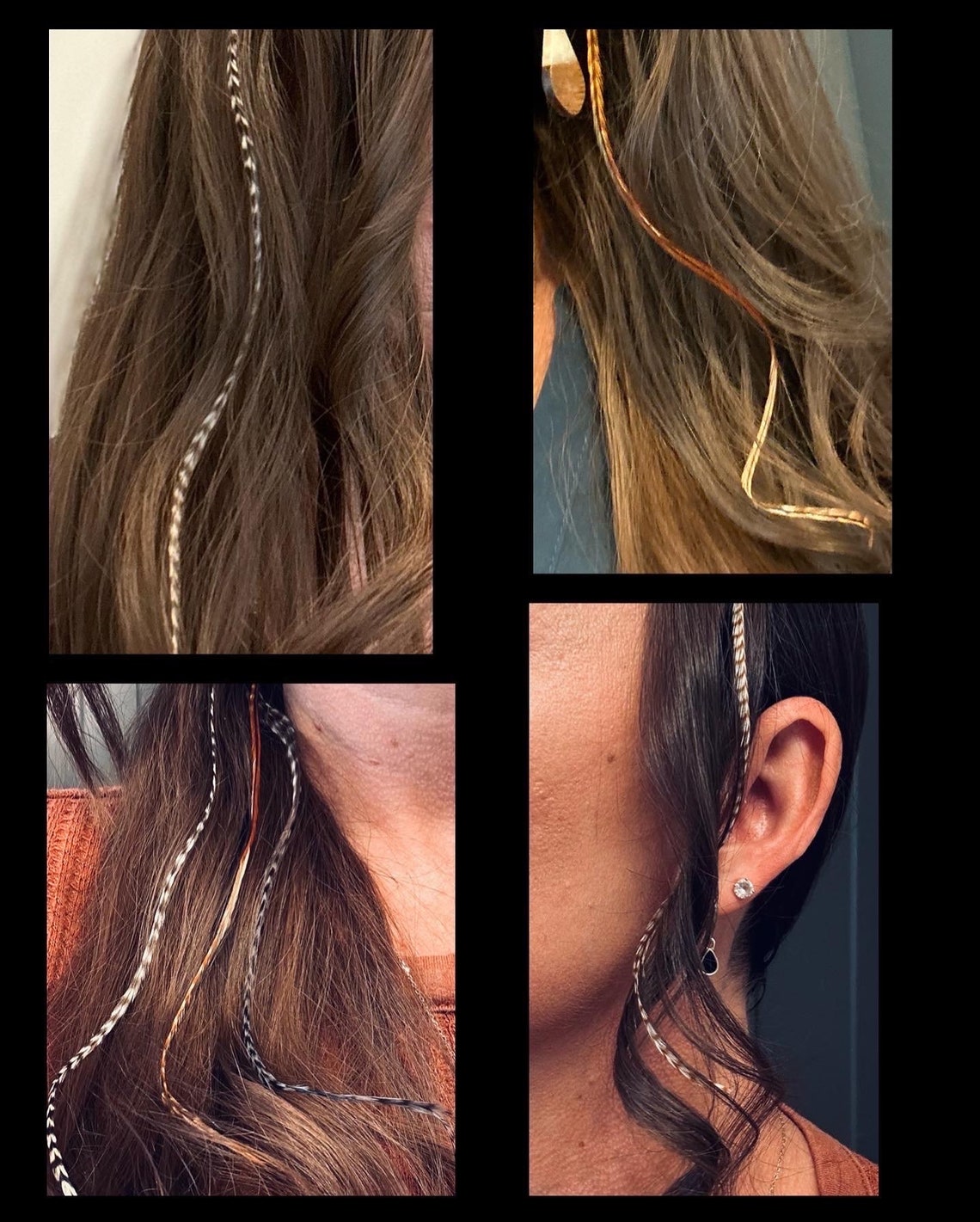 Feather Hair Extensions 7 Feathers Beads Tool/711 Etsy Canada