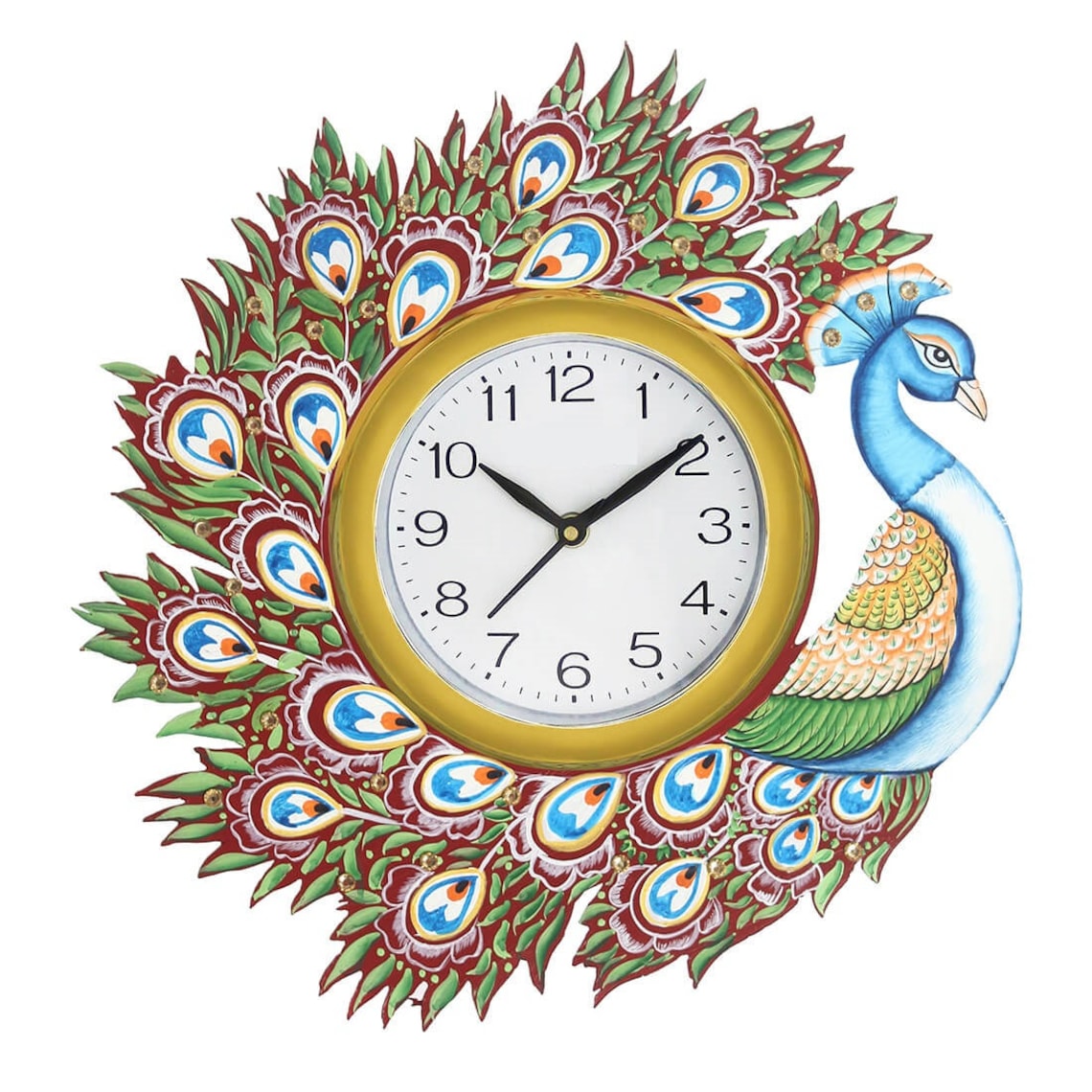 Indian made Wooden Handmade Wall Clock Home Decor Best Quality Etsy
