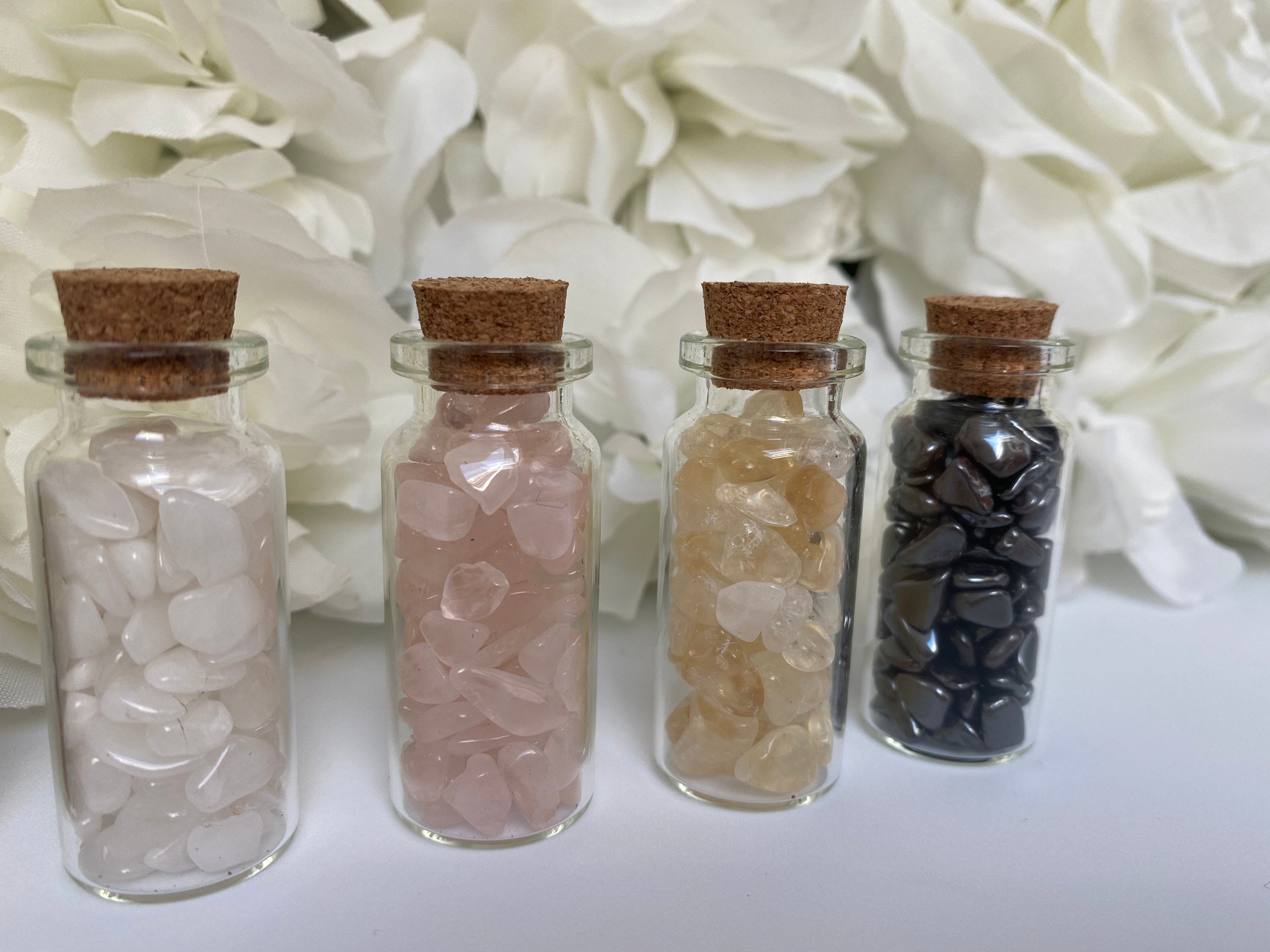 Crystal chips undrilled gemstone chips tiny jars Etsy