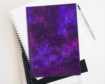 Purple Galaxy Celestial Journal Hardcover Notebook Journal Astrology Gift