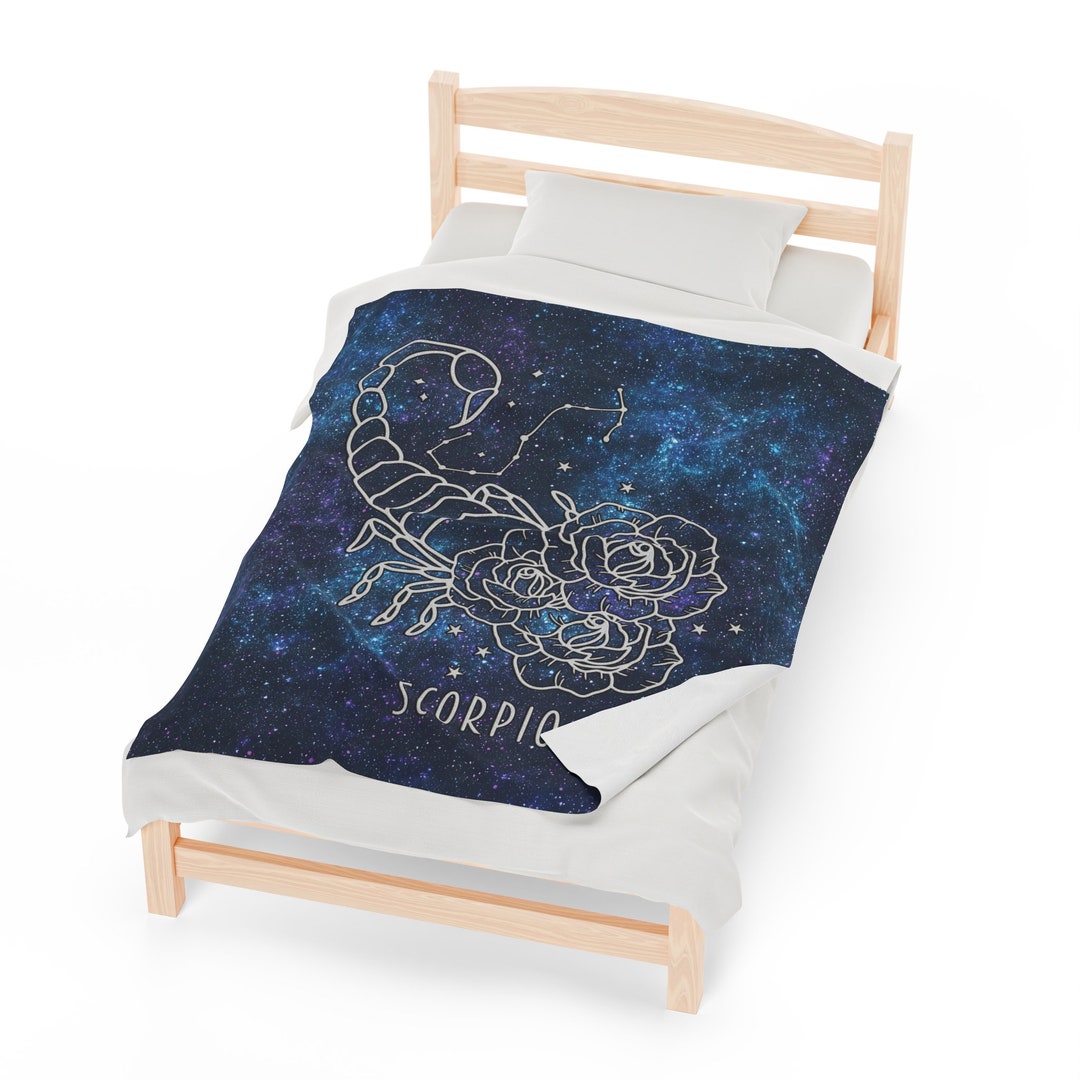 Scorpio Throw Blanket Zodiac Galaxy Scorpio Velveteen Plush Blanket