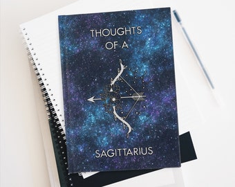 Blue Sagittarius Journal Hardcover Zodiac Sign Journal Sagittarius Astrology Gift