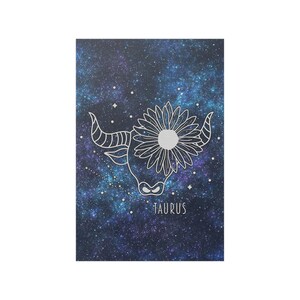 Blue Taurus Zodiac Poster Wall Art Print Constellation Horoscope Poster Wall Art Taurus Birthday Gift