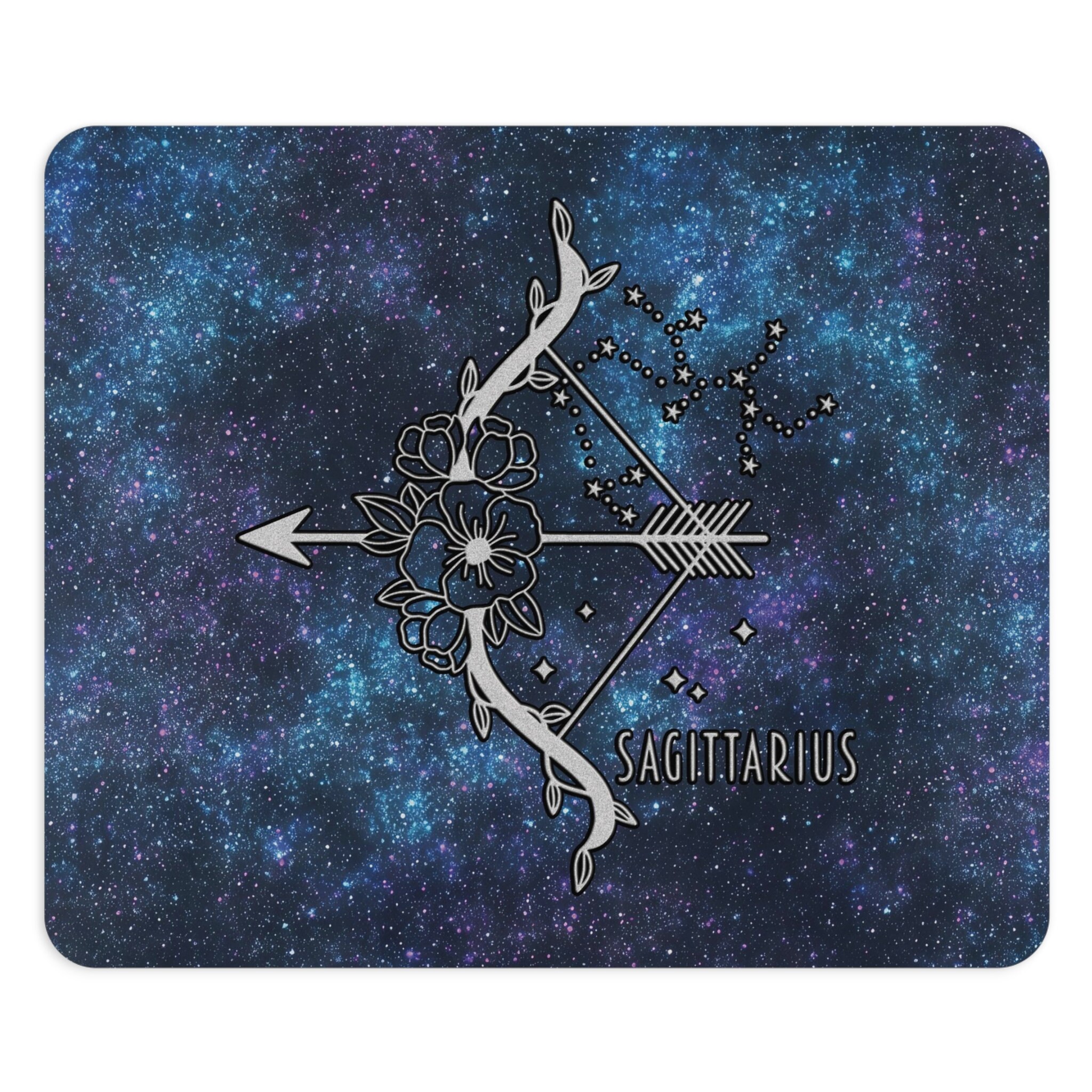Blue Sagittarius Zodiac Mouse Pad Galaxy Sagittarius Astrology