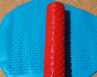 Small Brick Texture Clay/Foam/Dough/Fondant Icing/Embossing Rolling Stamp 1"dia 4" Tall