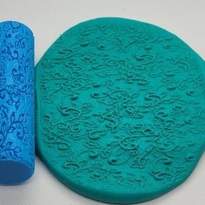 Ornamental Floral Texture Clay/Foam/Dough/Fondant Icing/Embossing Stamp Roller 1&quot;x4&quot;
