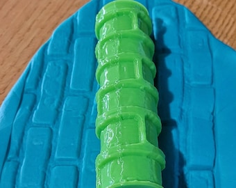 Large Brick Clay/Foam/Dough/Fondant Icing/Embossing Texture Roller 1" x 4"