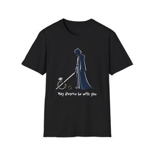 Funny Star Wars Tribute Unisex Softstyle T-Shirt, May Divorce Be With You, Gift for Him, Unique Design, Star Wars Fans, Humor