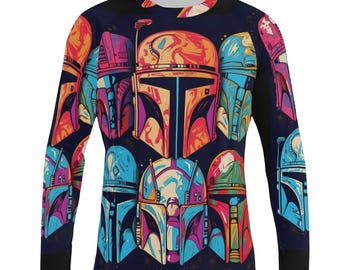 Koszulka przeciwsłoneczna z długim rękawem w stylu Pop Art | Rashguard dla fanów science fiction | Odzież outdoorowa z ochroną UV