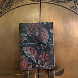 Caderno de viagem e carteira x porta-passaporte 'Flora Aureum'