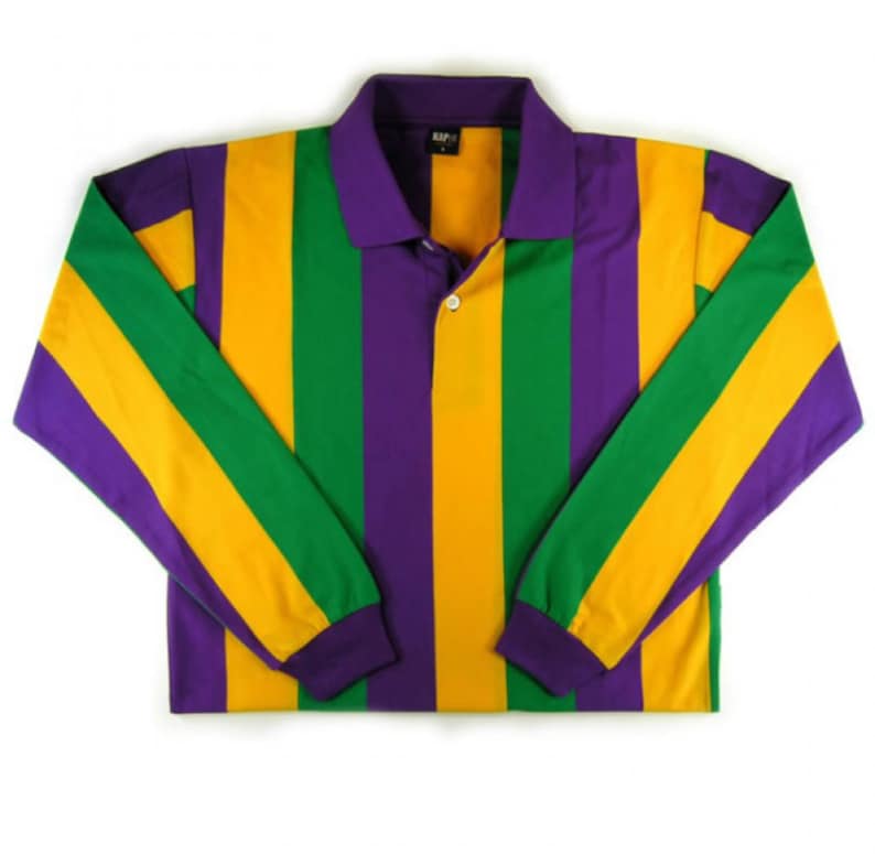 mardi gras striped sweatshirt