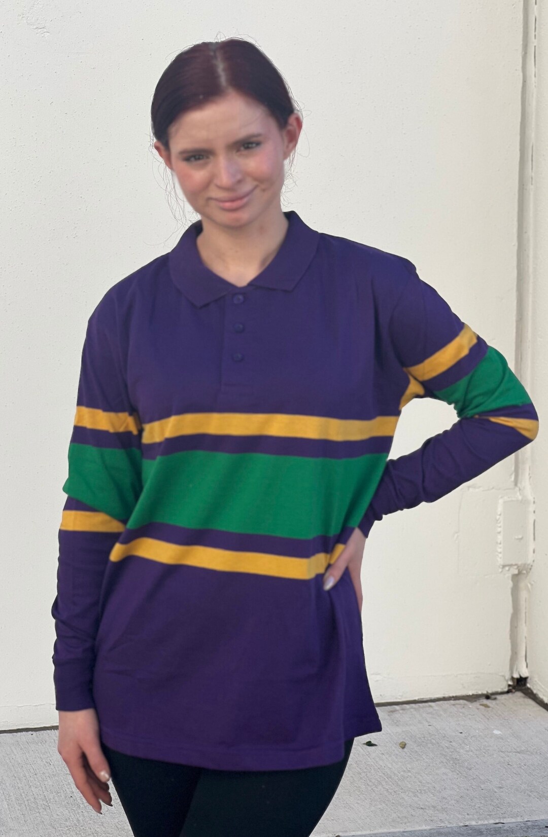 Mardi Gras Polo L/S in Adults Unisex Sizes # 322 Purple (snug Fit) - Etsy