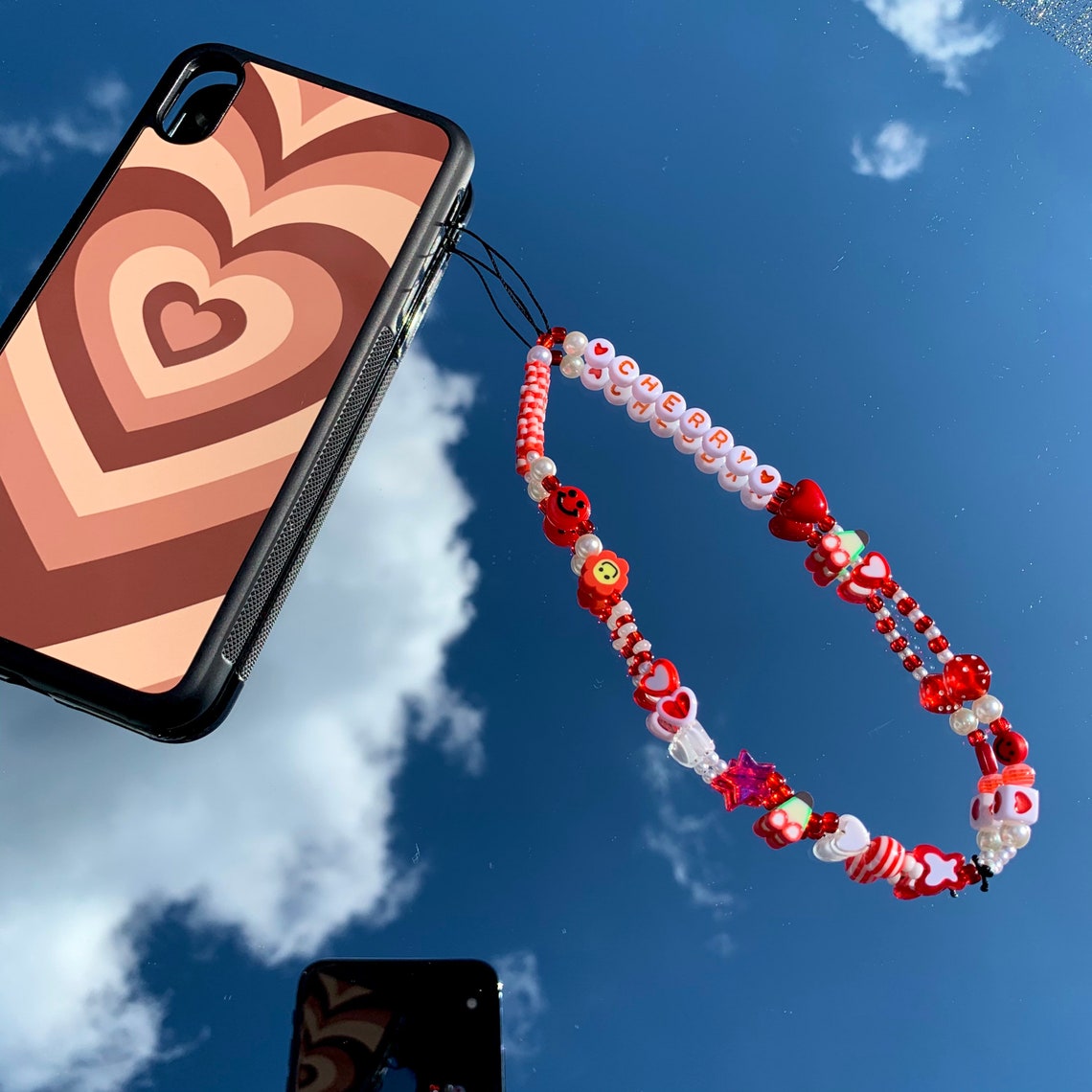 Handmade Harry styles Cherry phone charm/ phone chain/ y2k Etsy