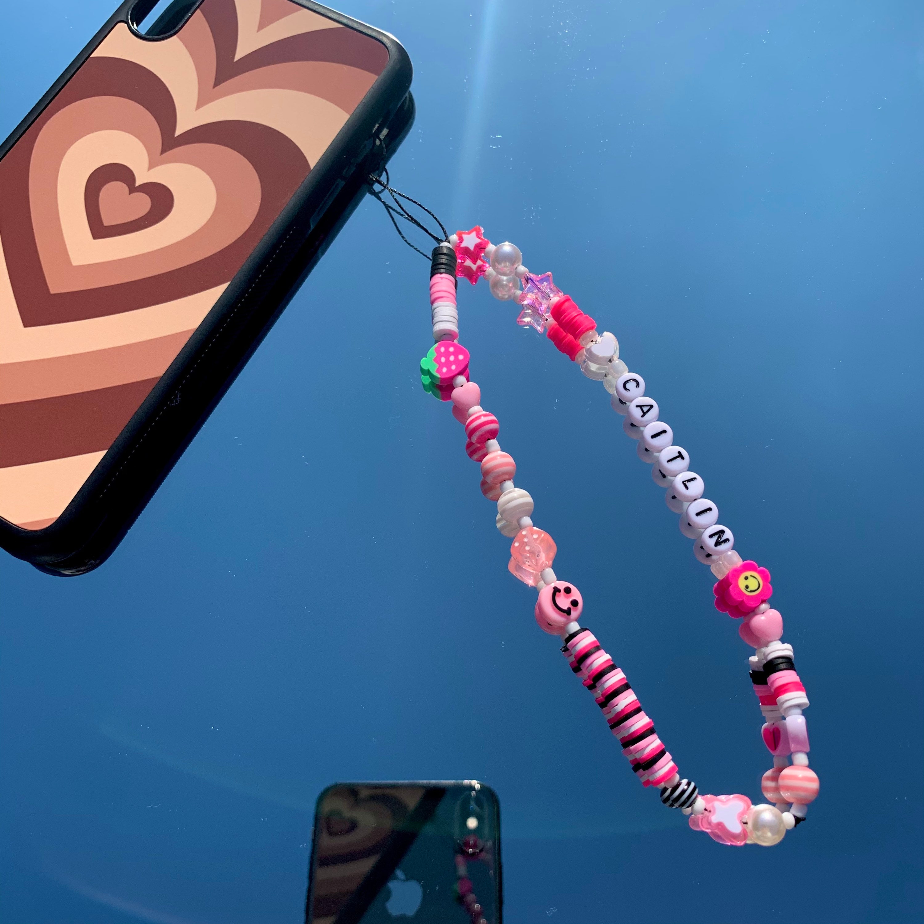 Custom beaded phone charm/ cute y2k style phone chain/ charm/ Etsy