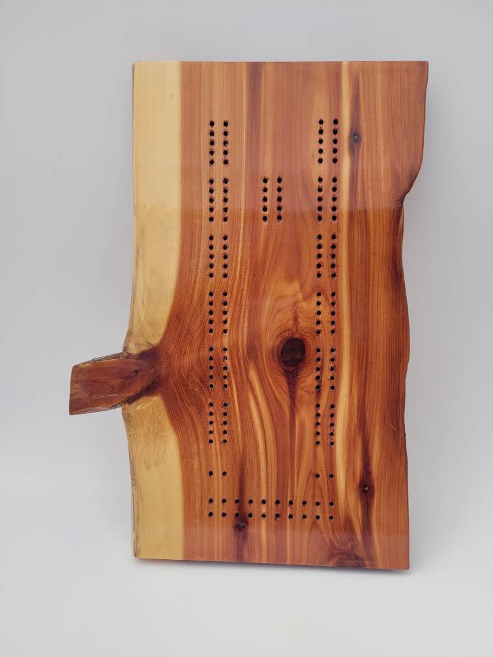 Handmade Live Edge Reclaimed Cedar Cribbage Board Rustic Two Etsy
