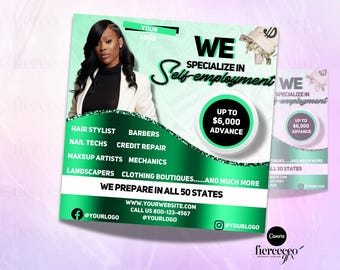 Tax Prep Flyers, Tax Preparation Flyer, Tax Preparer Marketing, Income Tax Flyer, Credit Repair Flyer