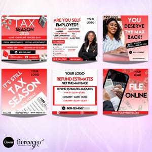 Editable Tax Prep Flyer Template for Small Business Marketing, Tax refund flyer, Tax Deductions, Tax Form Examples, Small Business Taxes