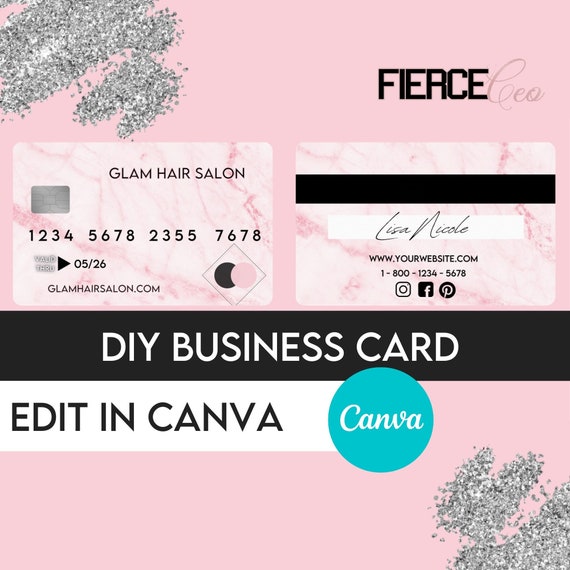 Credit Card Business Card Business Cards Printable Business - Etsy