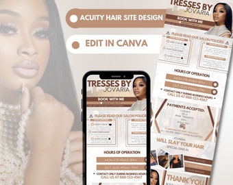 DIY Acuity Site, Acuity Scheduling, Hairstylist Acuity Site, Booking Site, Hair Website, Custom Acuity Template
