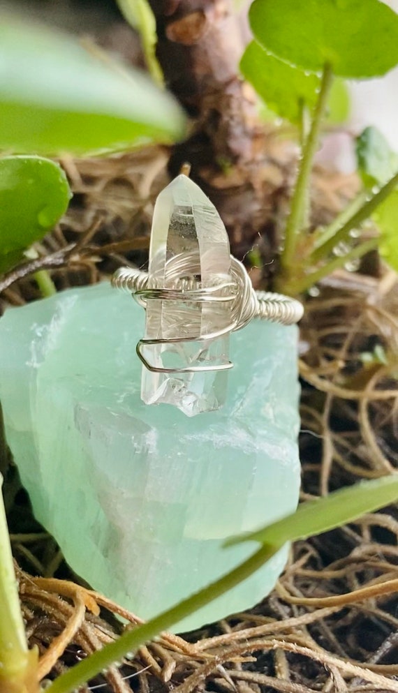 Handmade Clear Quartz Ring Crystal Ring Raw Stone Etsy
