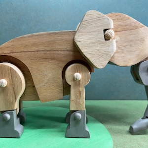 Articulated Elephant made from recycled wood
