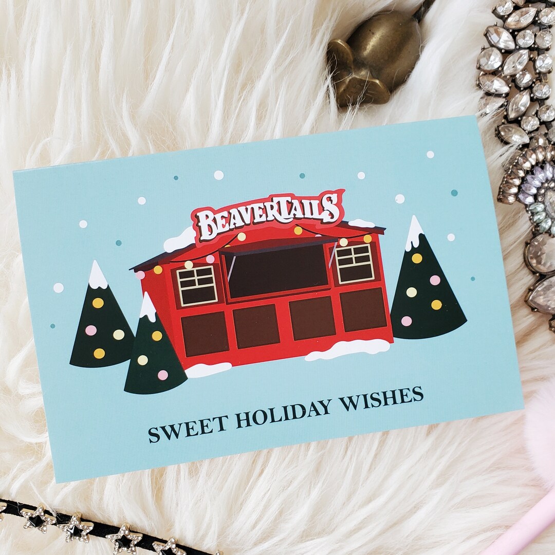 Canadian Holiday Card Canada Christmas Card Cute Holiday Etsy