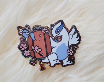 Dragon Sticker | Sakura Sticker | Anime Legendary Sticker | Cute Glitter Vinyl Sticker