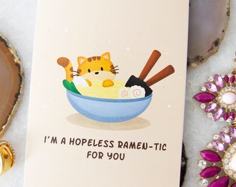 Happy Anniversary Card | Funny Anniversary Card | Funny Love Card, Cute Romantic Card, Significant Other | Ramen Noodle