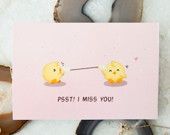 I Miss You Card | Long Distance Card For Friend | Say Hello Card | Missing You Friend | Card For Her, Miss You For Her