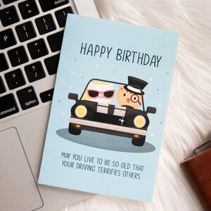 Dad Birthday Card - Funny Birthday Card - Happy Birthday Dad - Boyfriend Birthday, Older Husband Birthday - Old Man Birthday Card