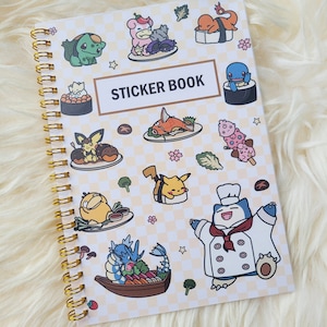 Reusable Sticker Books | Cute Sticker Book | Snorlax Anime Sticker Books | 5x7 Sticker Book, 30 pages