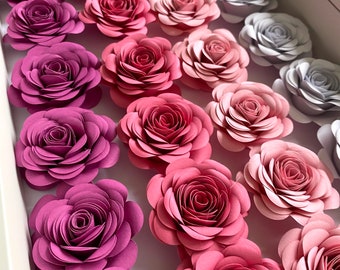 Rosen Bilderrahmen  - Rose Frame Box |  Namen Shadow 3D Box, Geburtstag, Hochzeit Dekoration, Geschenk, Baby