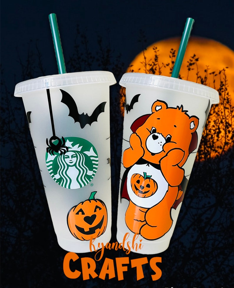 Starbucks Halloween Care Bear Tumbler Etsy