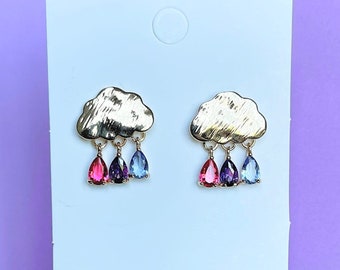 Bisexual Cloud Earrings